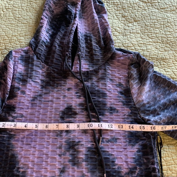 Ara Sports Waffle Weave Purple and Gray Yoga or Running Jacket Medium - Picture 6 of 11